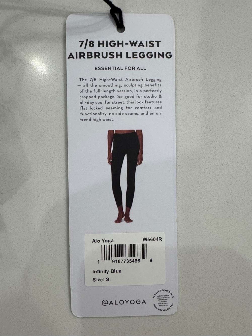ALO Yoga 7/8 High-Waist Airbrush Legging - Light Blue